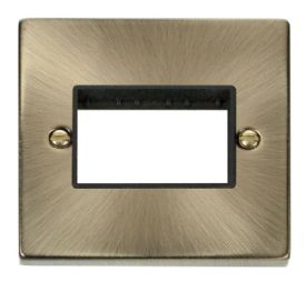 VPAB403BK  Deco Victorian 1 Gang Plate Triple Aperture